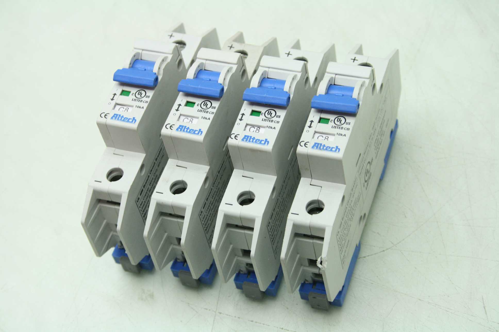 4 Altech UL489-C8 Single Pole Industrial Circuit Breakers 8A Trip | eBay