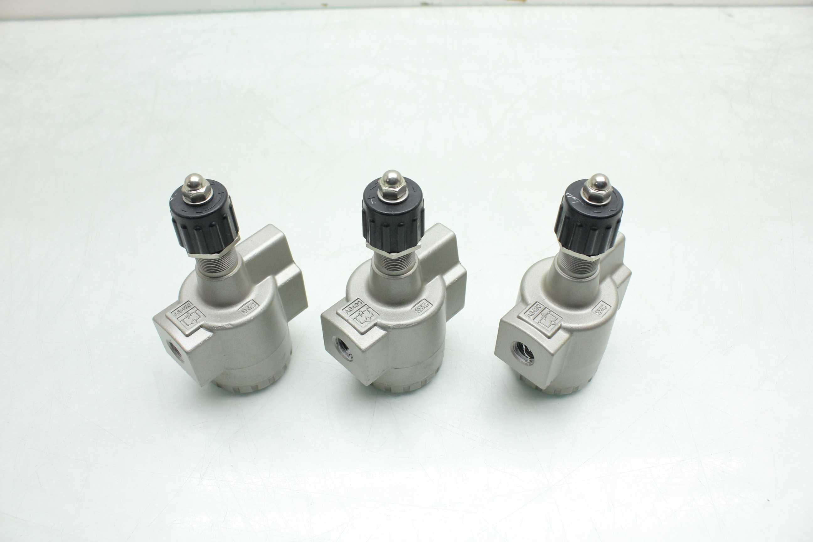 3 SMC AS420 Large Flow Inline Control Valves with 1/4" NPT Port eBay