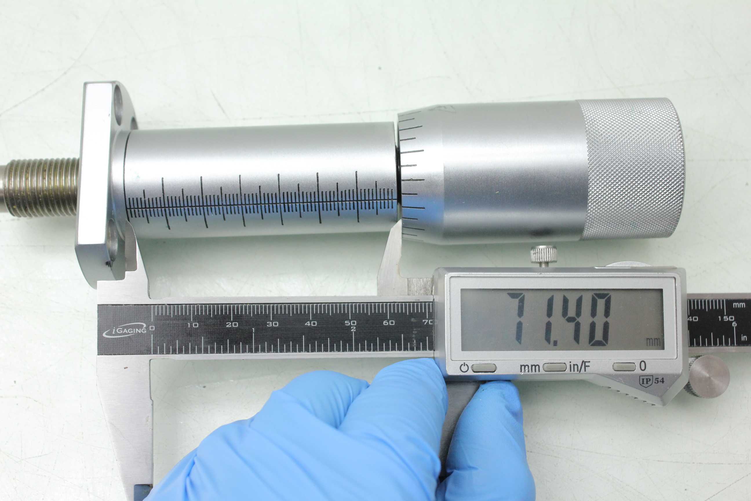 16mm Screw Large Mitutoyo Starrett Micrometer Head Actuator 70mm Travel Range