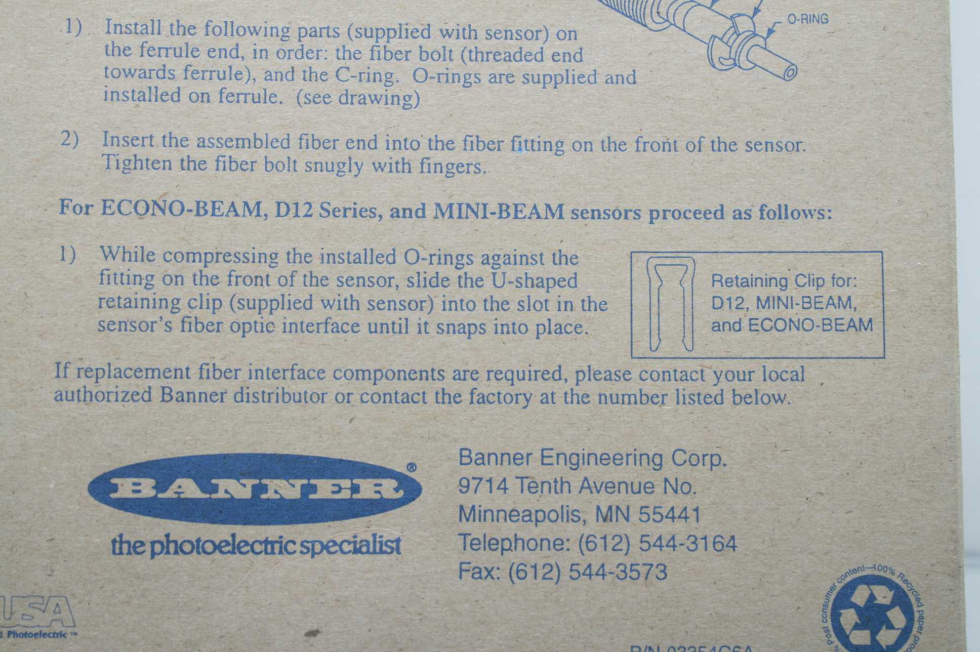 New Banner Ita2 53s Fiber Optic Right Angle Cable New Other See