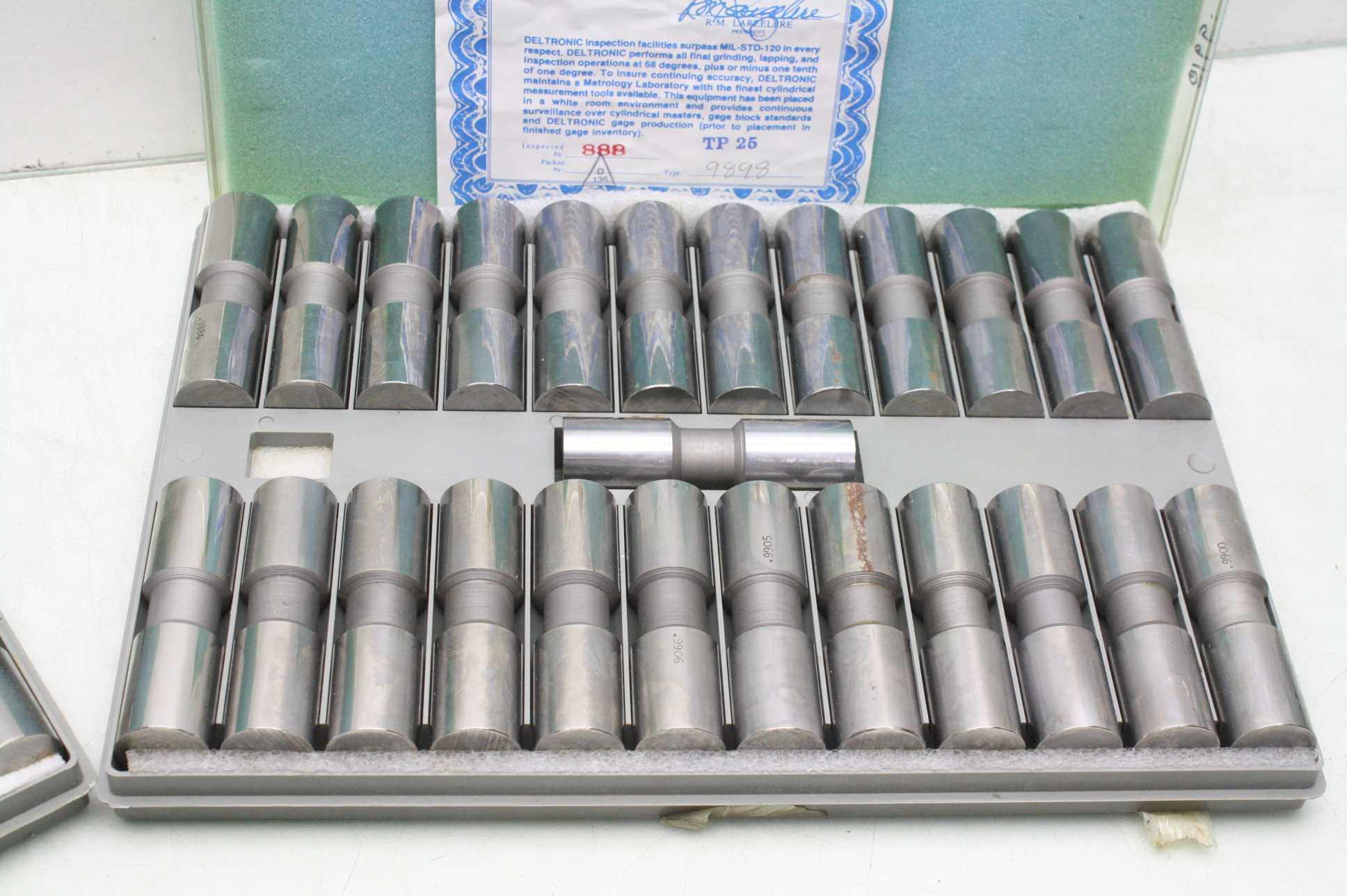 2 Deltronic TP25 Plug Gage Sets / .0001 Steps / .9886.9910 & .9848