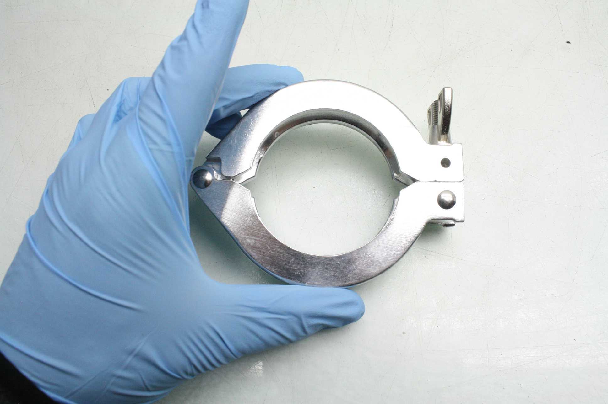 Lot of 5 Aluminum Sanitary Clamps / 3" / C Clamps eBay