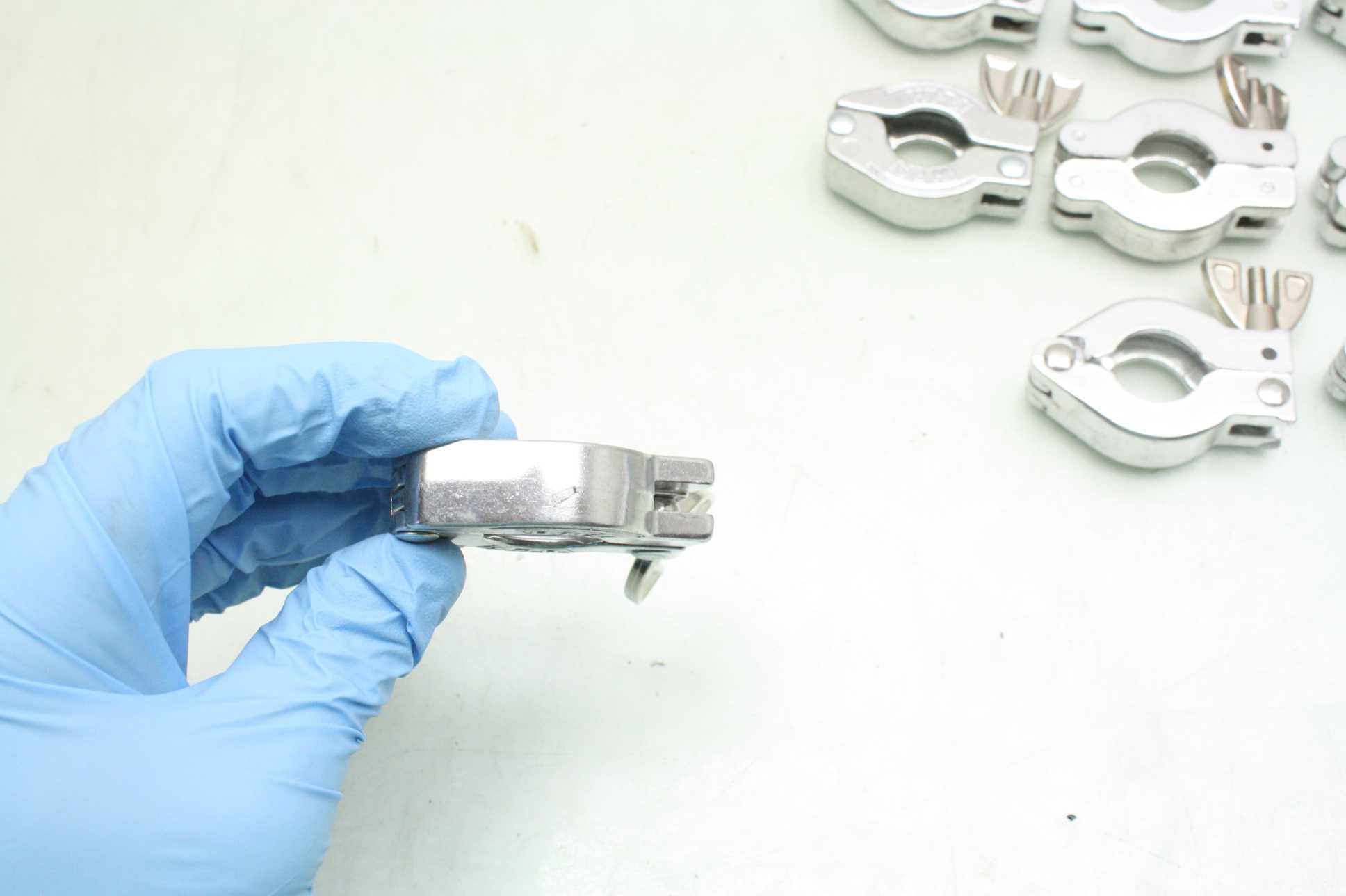 Lot of 20 Aluminum Sanitary Clamps / 1" / C Clamps eBay