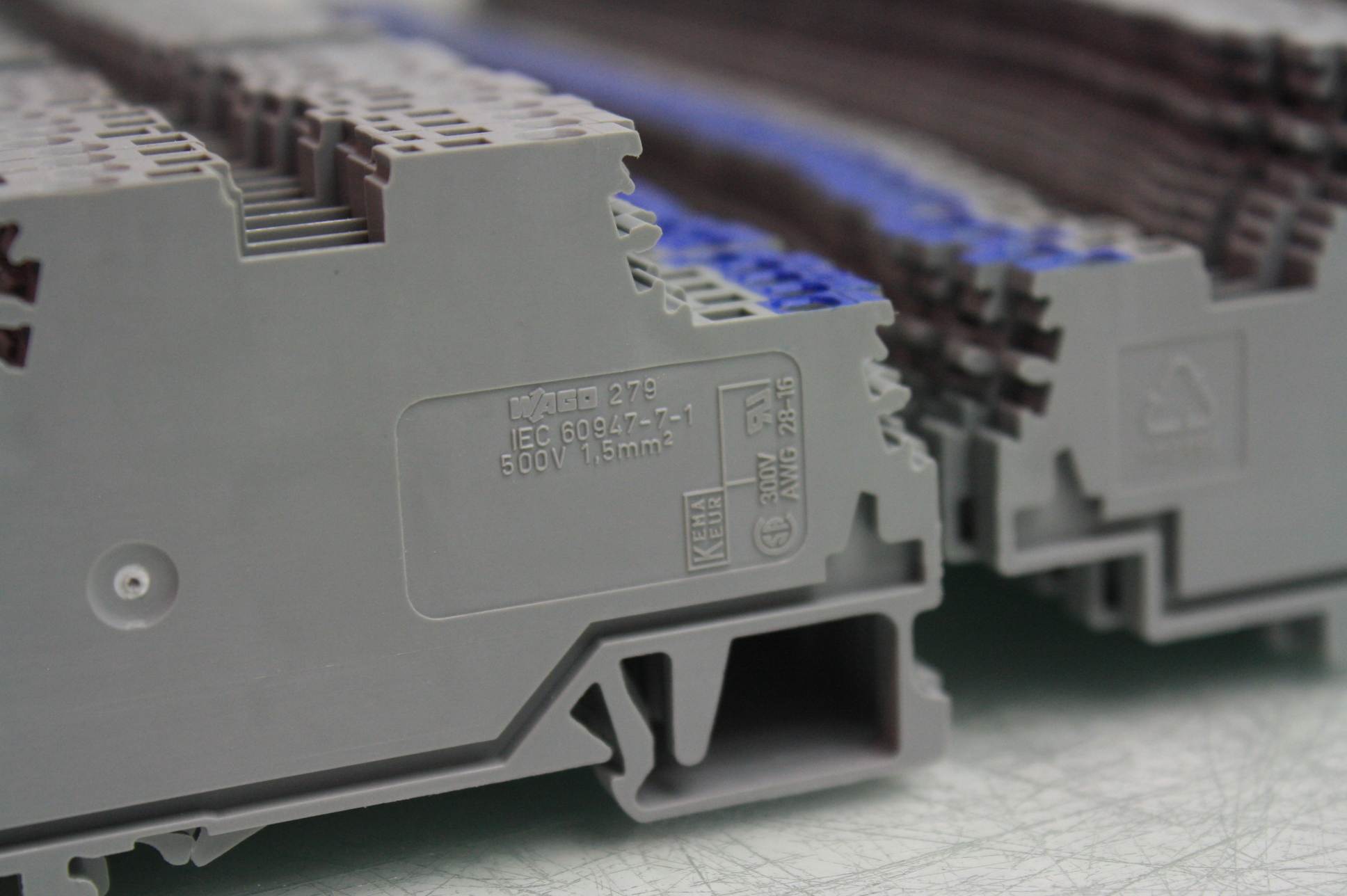 250 New Wago 279512 Double Deck Terminal Block Gray 4 Conductor 1628